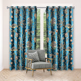 CLASSIYA - Turquoise Velvet Hand-Made FULLY-LINED Curtain
