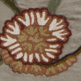 Beautiful Grey Velvet Hand-Embroidery FULLY-LINED Crewel Curtain