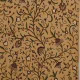 Elegant Beige Cotton Duck Hand-Embroidery FULLY-LINED Crewel Curtain