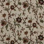 Premium Quality Elegant Cream Cotton Duck Hand-Embroidery FULLY-LINED Crewel Curtain