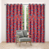 CRIMSON - Beautiful Red Velvet Hand-Made FULLY-LINED  Curtain