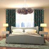 EMERALD - Beautiful Green Hand-Made FULLY-LINED Velvet-Wool Crewel Curtain