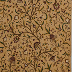Elegant Beige Cotton Duck Hand-Embroidery FULLY-LINED Crewel Curtain
