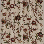 Premium Quality Elegant Cream Cotton Duck Hand-Embroidery FULLY-LINED Crewel Curtain