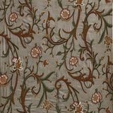 Beautiful Grey Velvet Hand-Embroidery FULLY-LINED Crewel Curtain