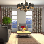 Beautiful Grey Velvet Hand-Embroidery FULLY-LINED Crewel Curtain